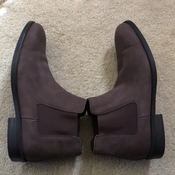 Steve Madden Ortholite Chelsea Slip On Pull On Ankle Suede Brown Boots-Size 13 - Picture 3 of 10